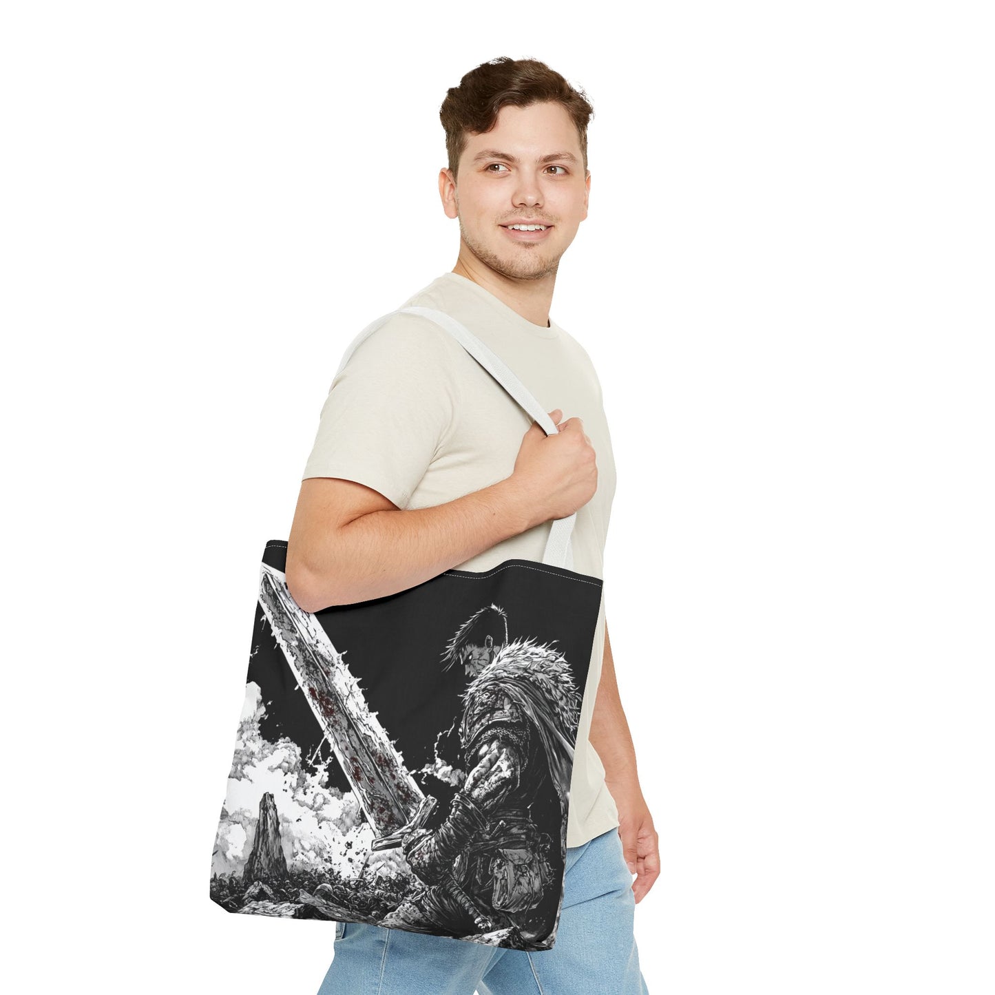 Epic Warrior Tote Bag - Stylish and Bold Art for Adventurers