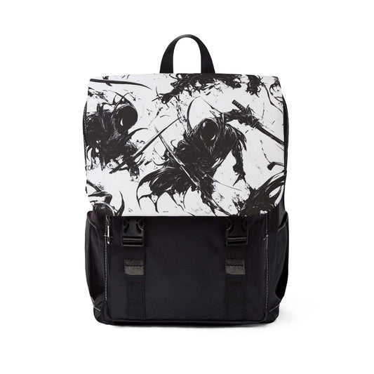 Artistic Unisex Shoulder Backpack - Stylish Ninja Design