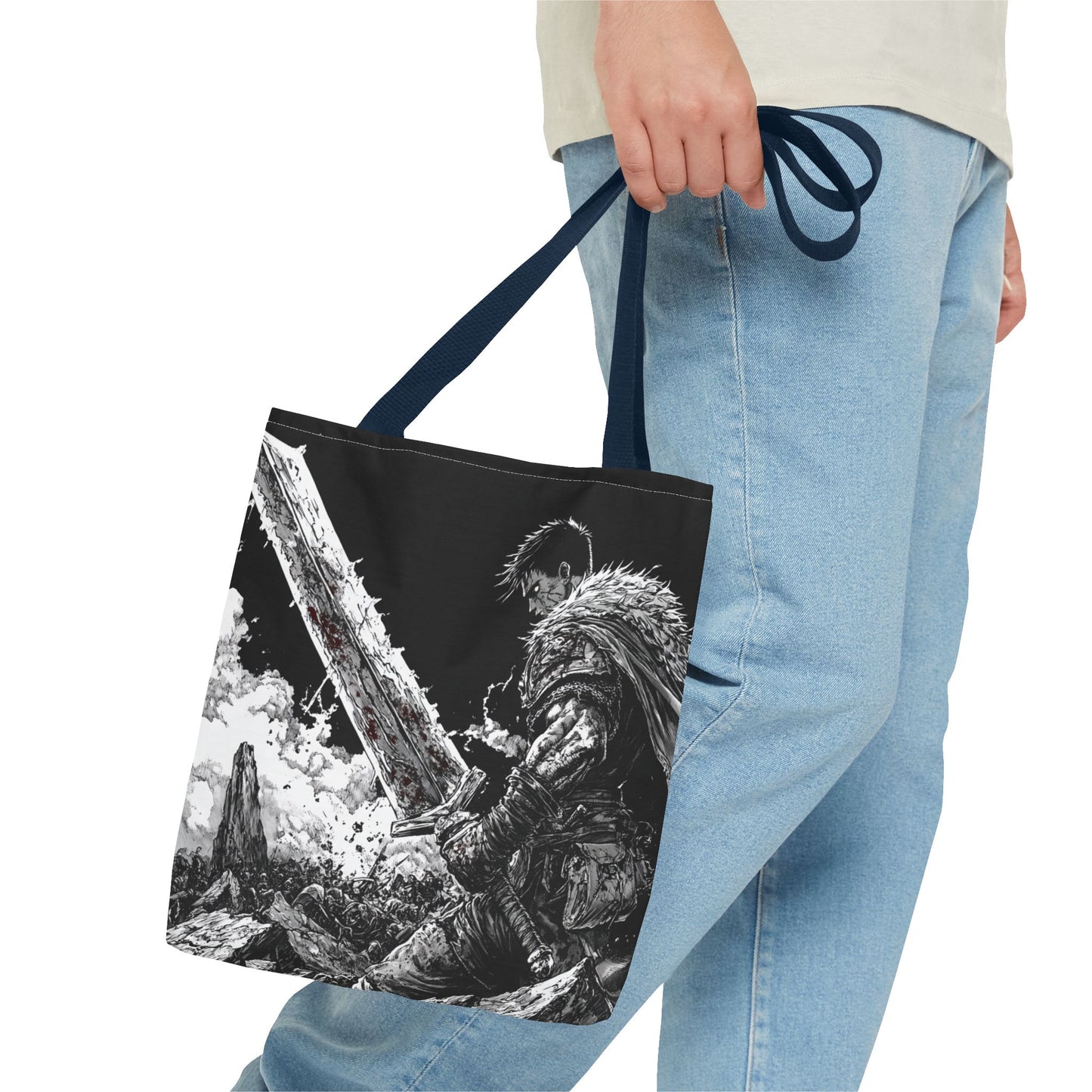 Epic Warrior Tote Bag - Stylish and Bold Art for Adventurers