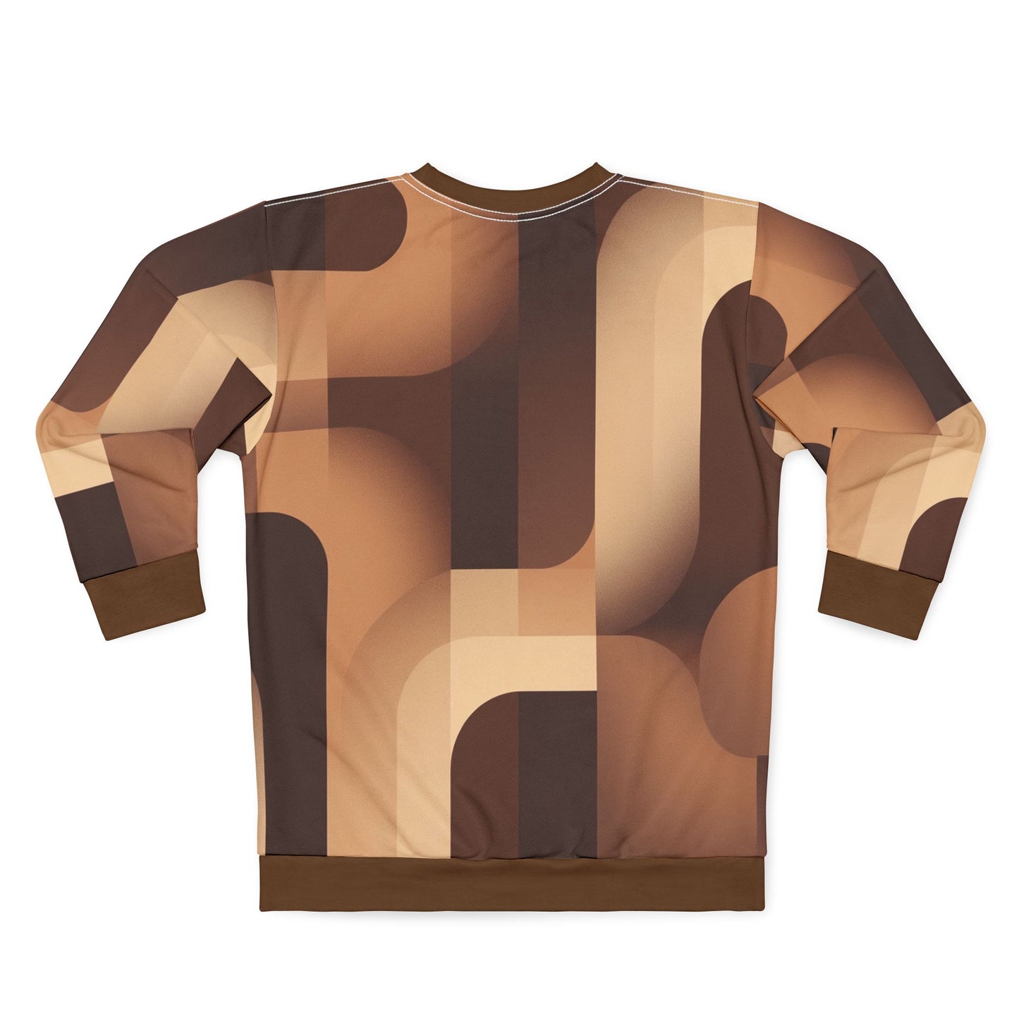 Mocha Mousse Monochrome Unisex Sweatshirt - Earthy Abstract Design