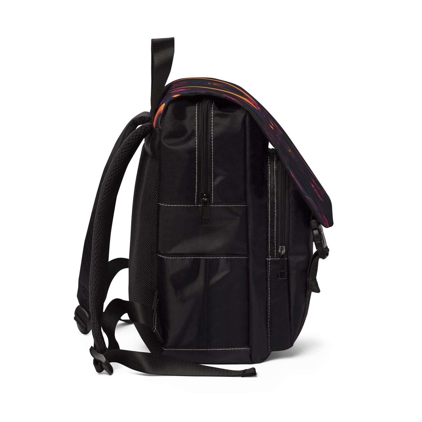 Unisex Casual Samurai-Inspired Shoulder Backpack - Bold Design for Everyday Adventures