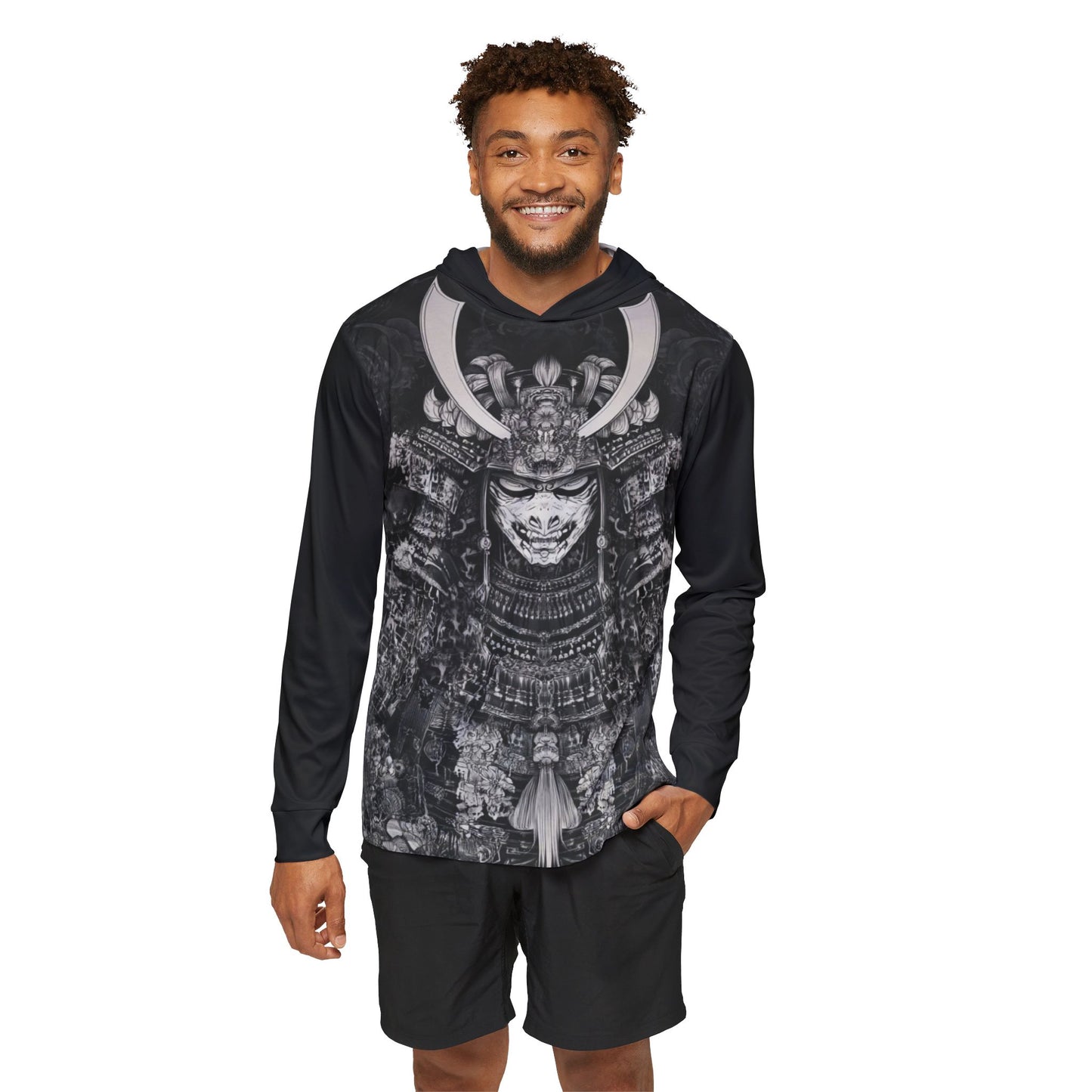 Geometric Samurai Warriors Sports Warm Up Hoodie