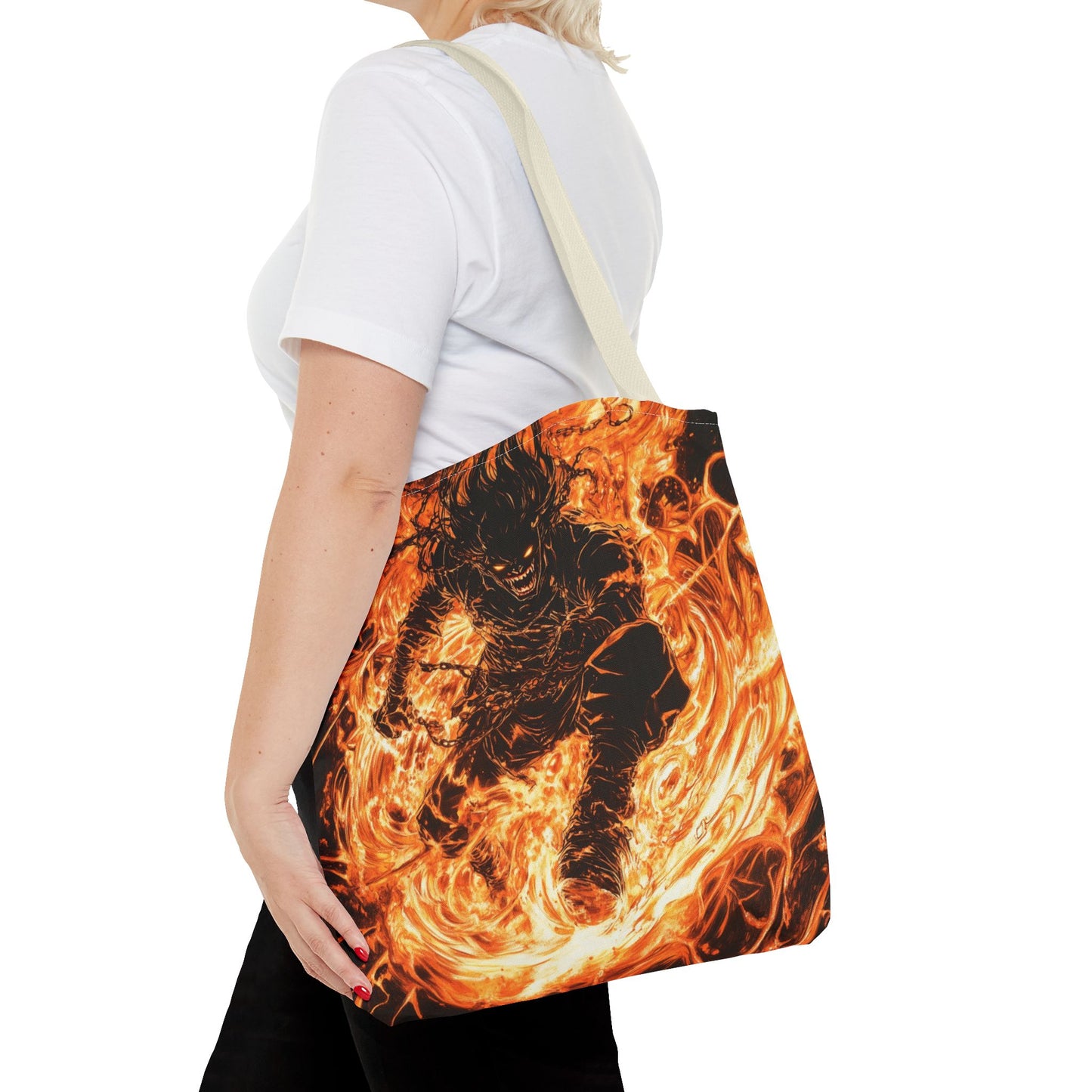 Fire Magic Tote Bag - Bold & Vibrant Design for Anime Lovers