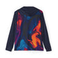 Men's Sports Warmup Hoodie - Vibrant Neon Abstract Design