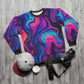 Vibrant Swirl Unisex Sweatshirt - Colorful Abstract Design