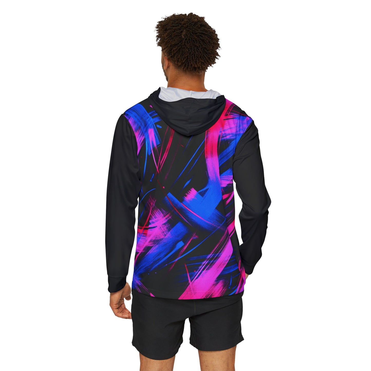 Sports Hoodie - Neon Synthwave Vaporwave Cyberpunk Design