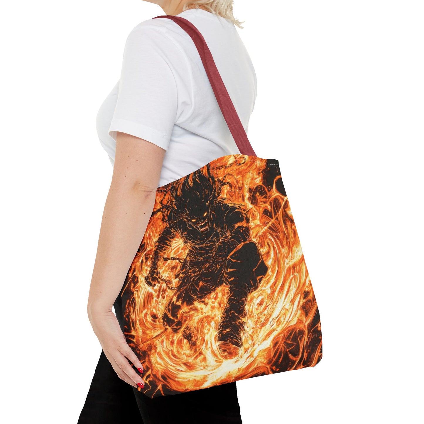 Fire Magic Tote Bag - Bold & Vibrant Design for Anime Lovers