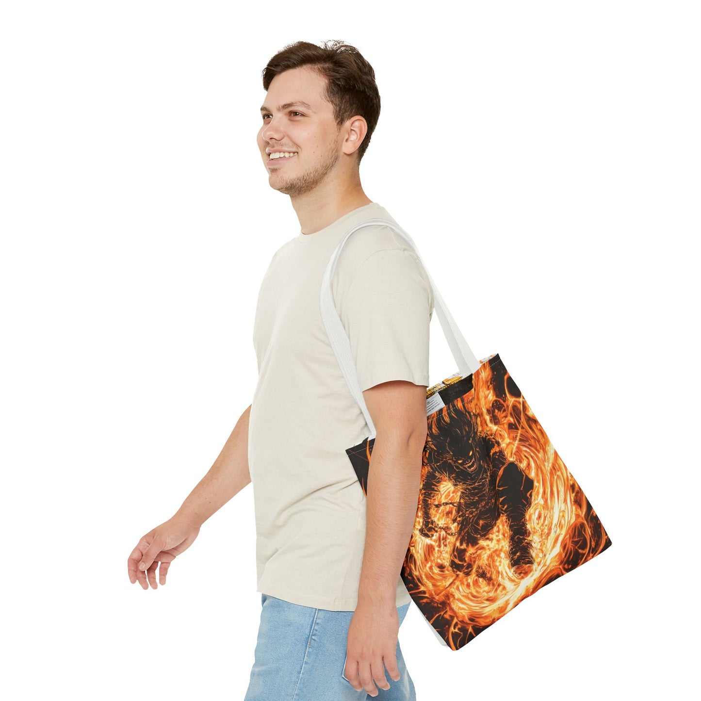 Fire Magic Tote Bag - Bold & Vibrant Design for Anime Lovers