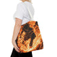 Fire Magic Tote Bag - Bold & Vibrant Design for Anime Lovers