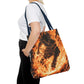 Fire Magic Tote Bag - Bold & Vibrant Design for Anime Lovers