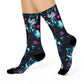 Neon Cipher Socks - Chibi Robotic Animals Crew Socks