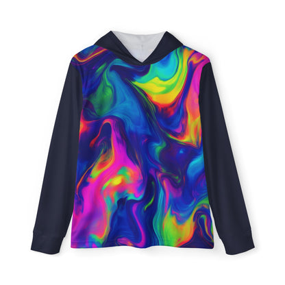 Neon Tie-Dye Sports Warm Up Hoodie