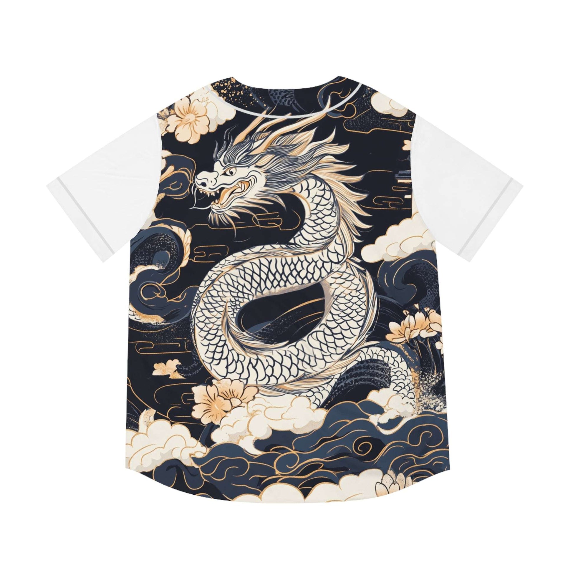 Men's Baseball Jersey with Dragon Design - Stylish Sportswear for Game Days