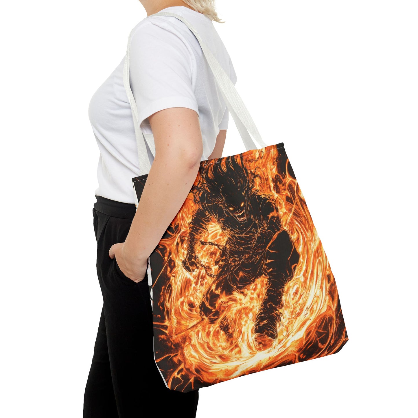 Fire Magic Tote Bag - Bold & Vibrant Design for Anime Lovers