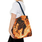 Fire Magic Tote Bag - Bold & Vibrant Design for Anime Lovers