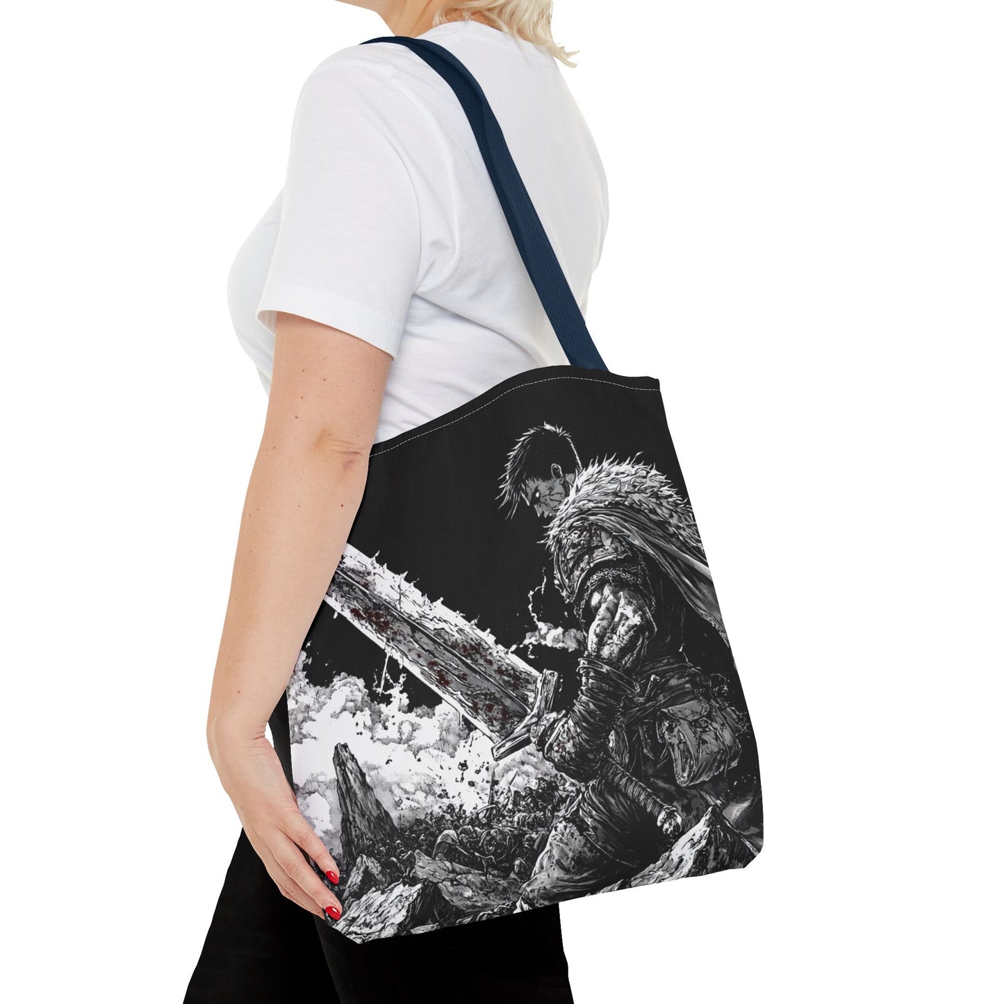 Epic Warrior Tote Bag - Stylish and Bold Art for Adventurers