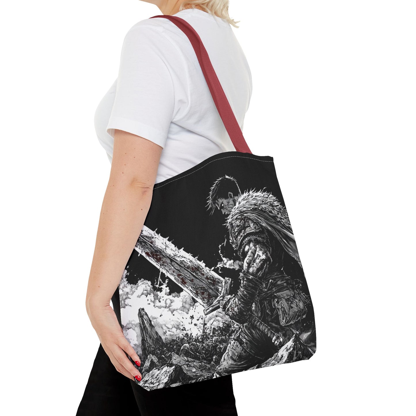 Epic Warrior Tote Bag - Stylish and Bold Art for Adventurers