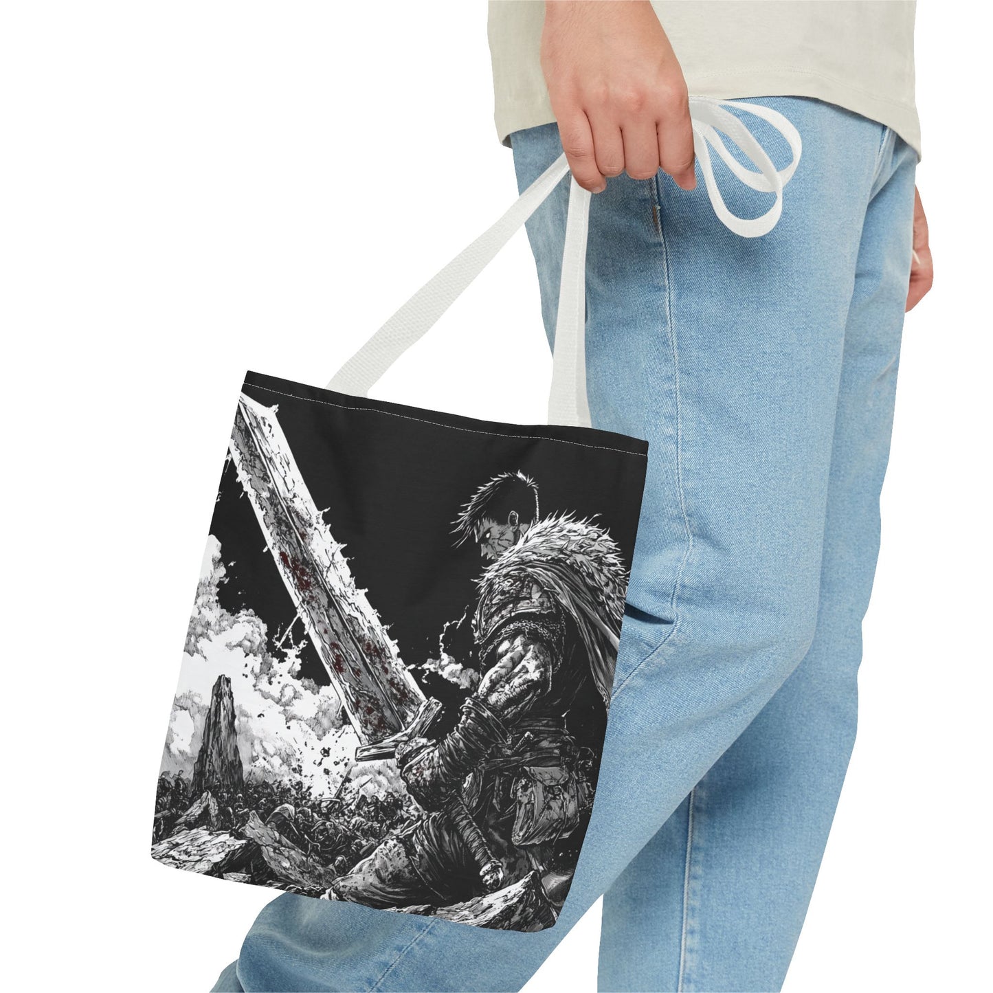 Epic Warrior Tote Bag - Stylish and Bold Art for Adventurers