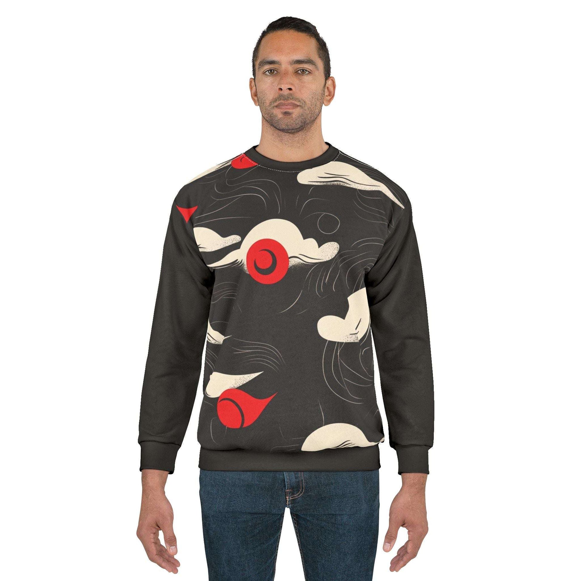 Stylish Unisex Sweatshirt with Artistic Cloud Design