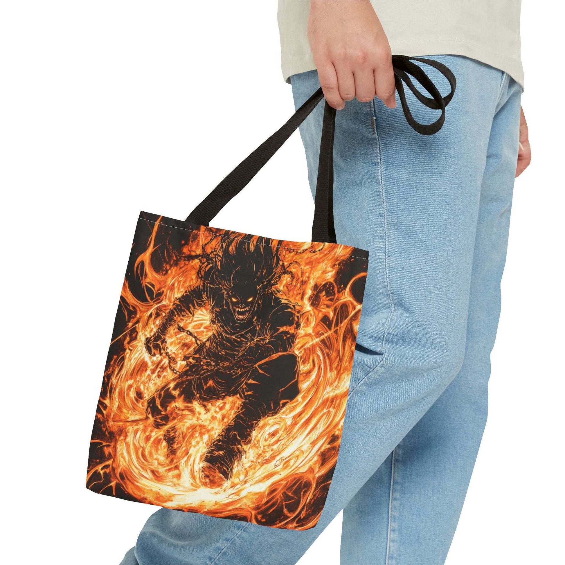 Fire Magic Tote Bag - Bold & Vibrant Design for Anime Lovers