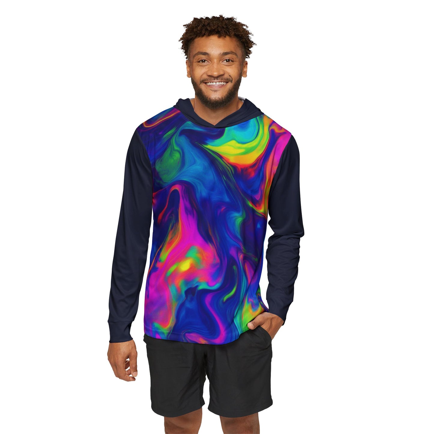 Neon Tie-Dye Sports Warm Up Hoodie