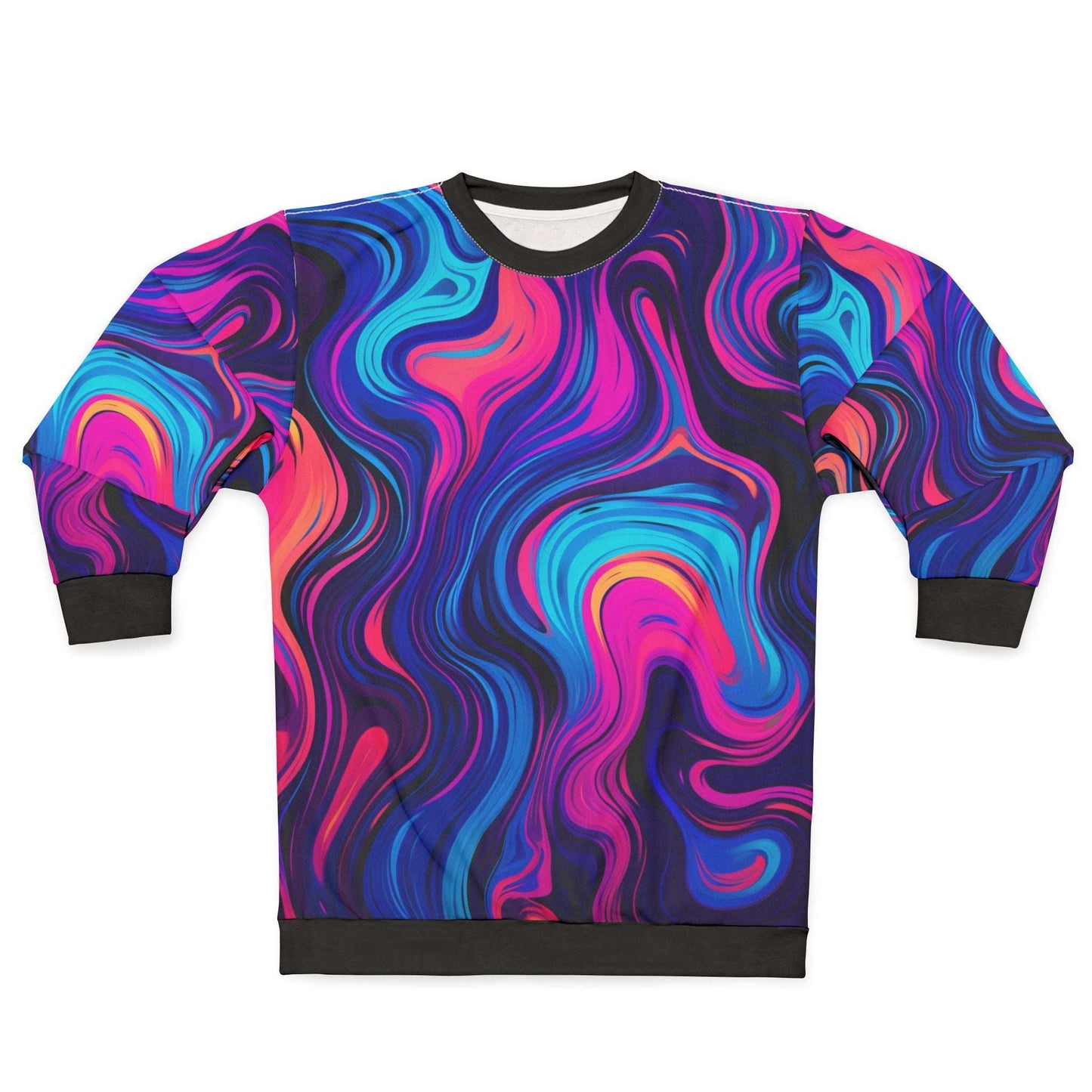 Vibrant Swirl Unisex Sweatshirt - Colorful Abstract Design