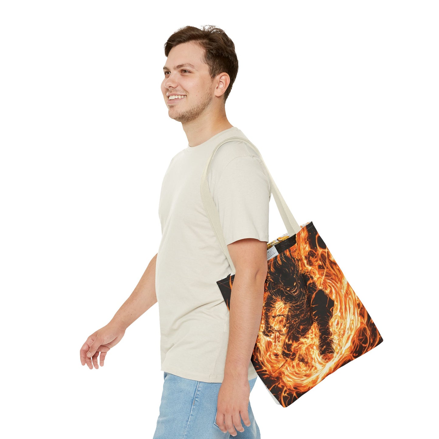 Fire Magic Tote Bag - Bold & Vibrant Design for Anime Lovers