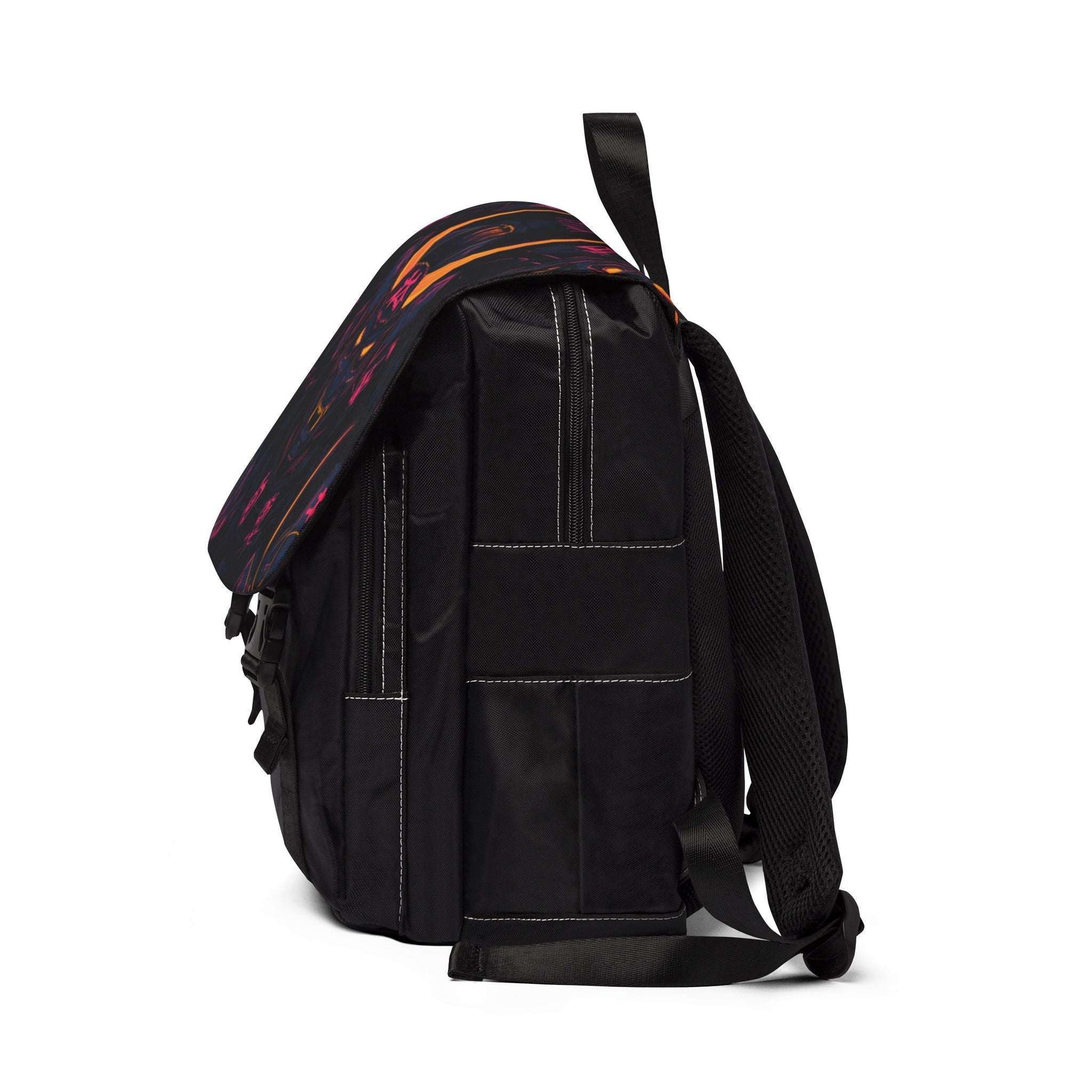 Unisex Casual Samurai-Inspired Shoulder Backpack - Bold Design for Everyday Adventures